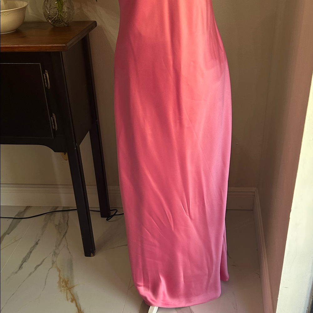 ANTONIO MELANI Pink Maxi Dress with Floral Detail - Picture 3 of 11